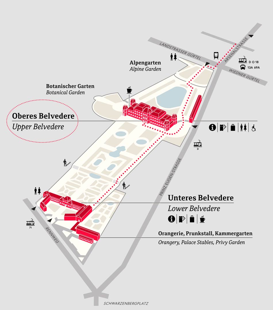 Схема дворца Бельведер