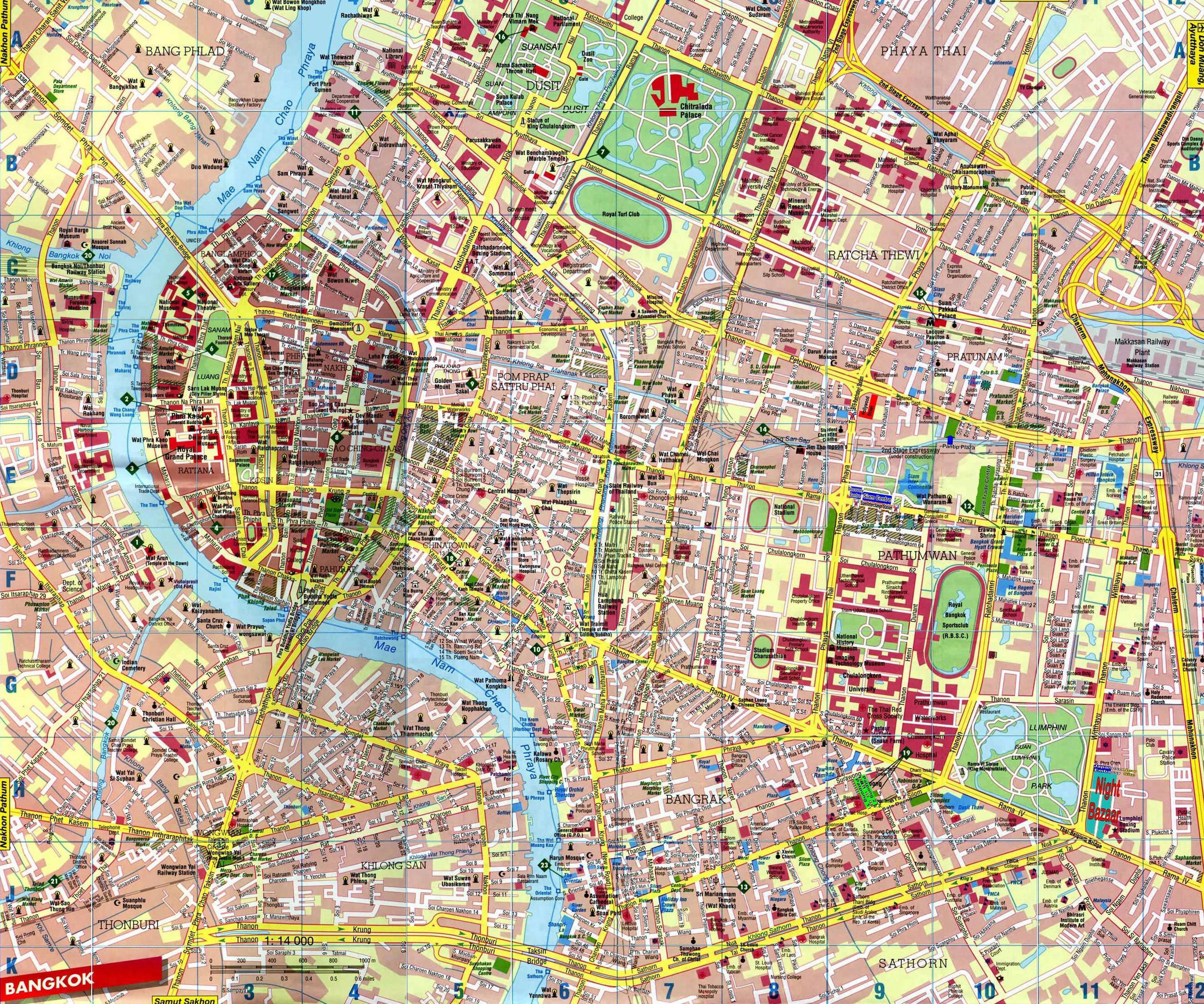 карта Бангкока