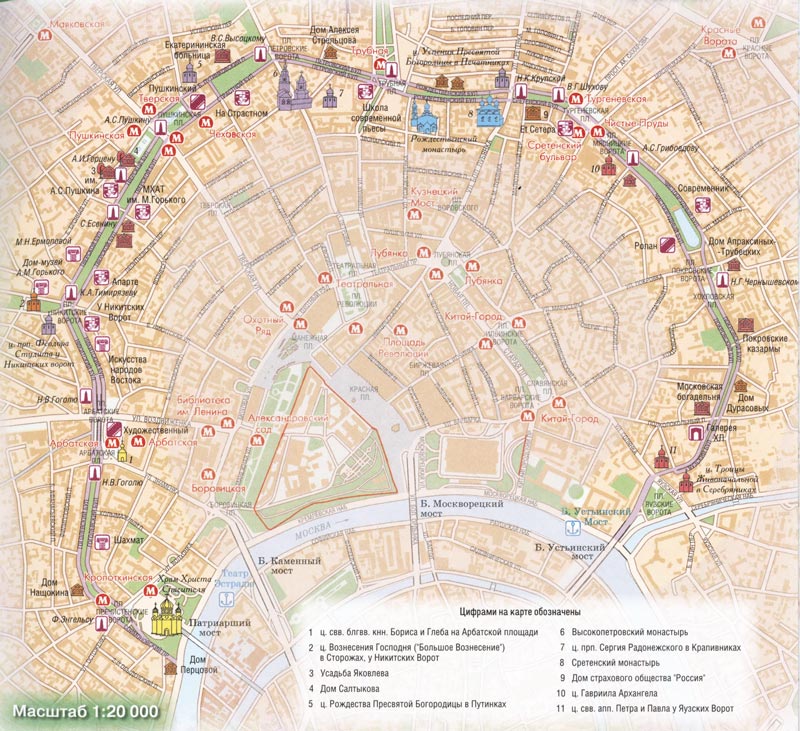 карта кольца в столице