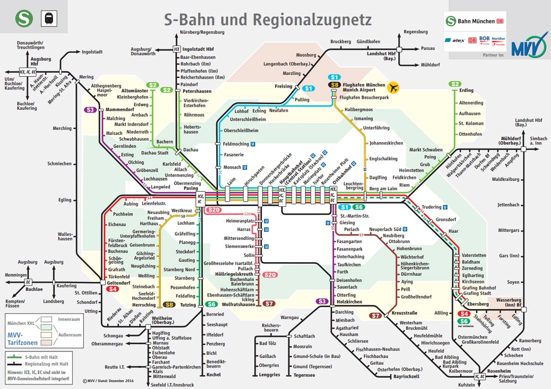 схема метро Мюнхена
